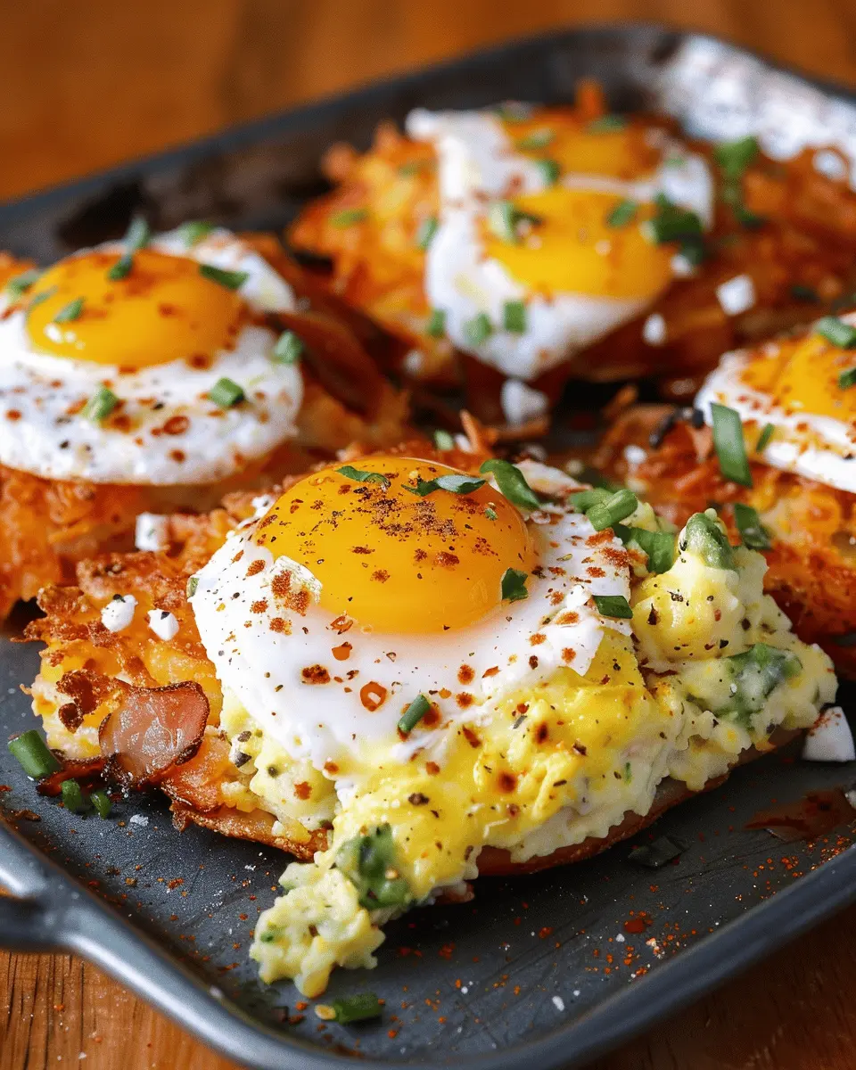 Loaded Hash Browns: Indulgent Turkey Bacon & Chicken Ham Delight