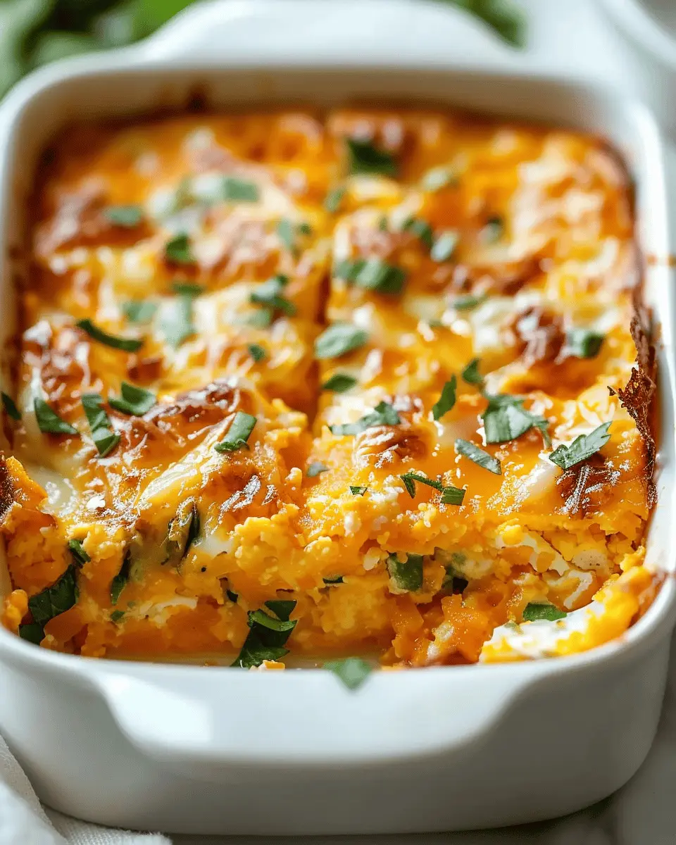 Easy Sweet Potato Egg Casserole with Turkey Bacon Delight