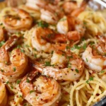 Copycat Cheesecake Factory Shrimp Scampi Linguine
