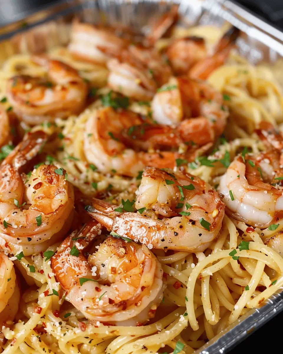 Copycat Cheesecake Factory Shrimp Scampi Linguine