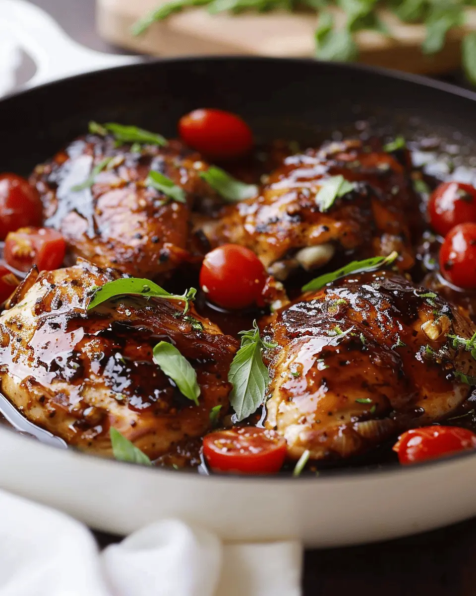 One Pan Balsamic Chicken: Easy, Flavorful Weeknight Delight