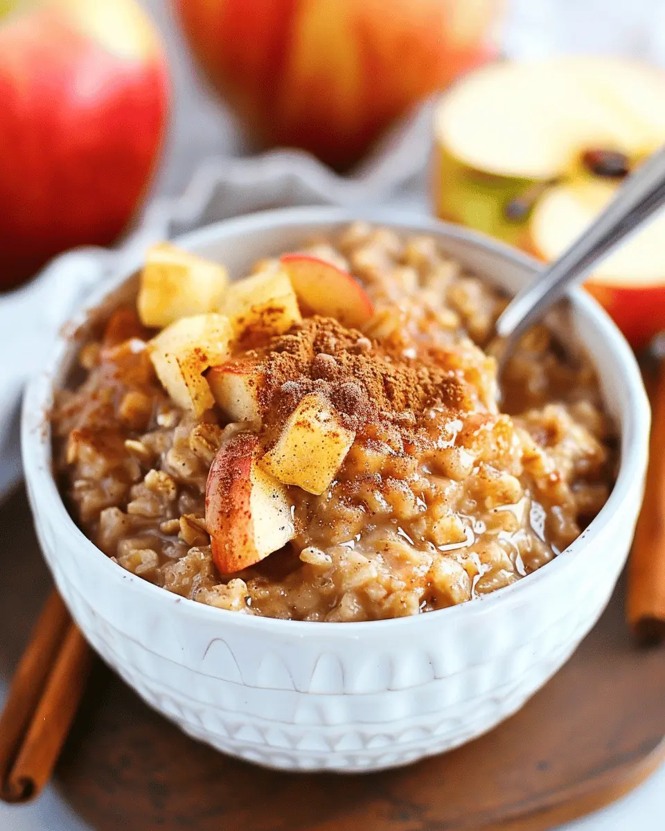 Apple Cinnamon Oatmeal (Stovetop)