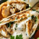 Cheesy Garlic Chicken Wraps