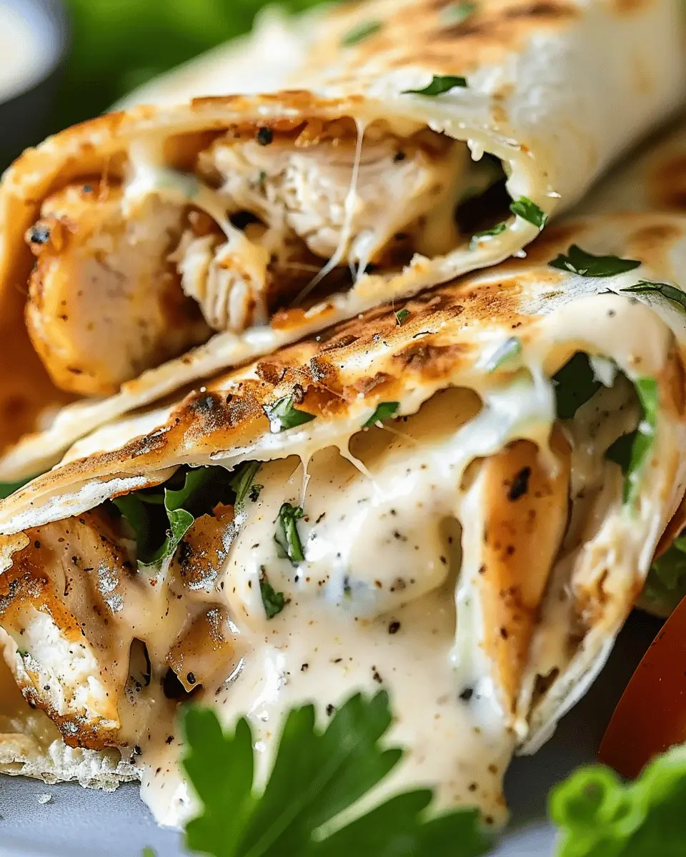 Cheesy Garlic Chicken Wraps: Easy Homemade Comfort Food Delight