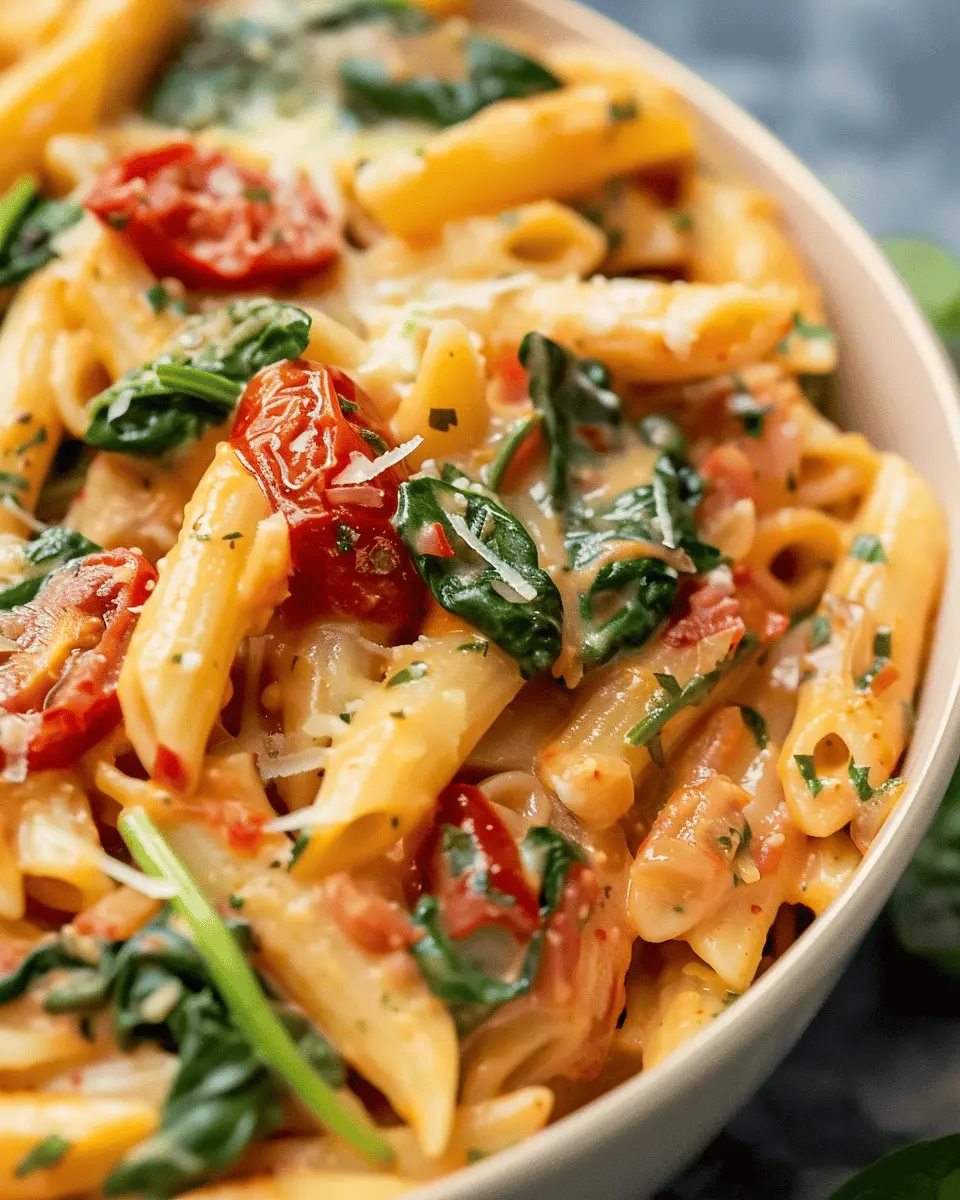 One-Pot Spinach Tomato Pasta: Easy Meal for Busy Weeknights