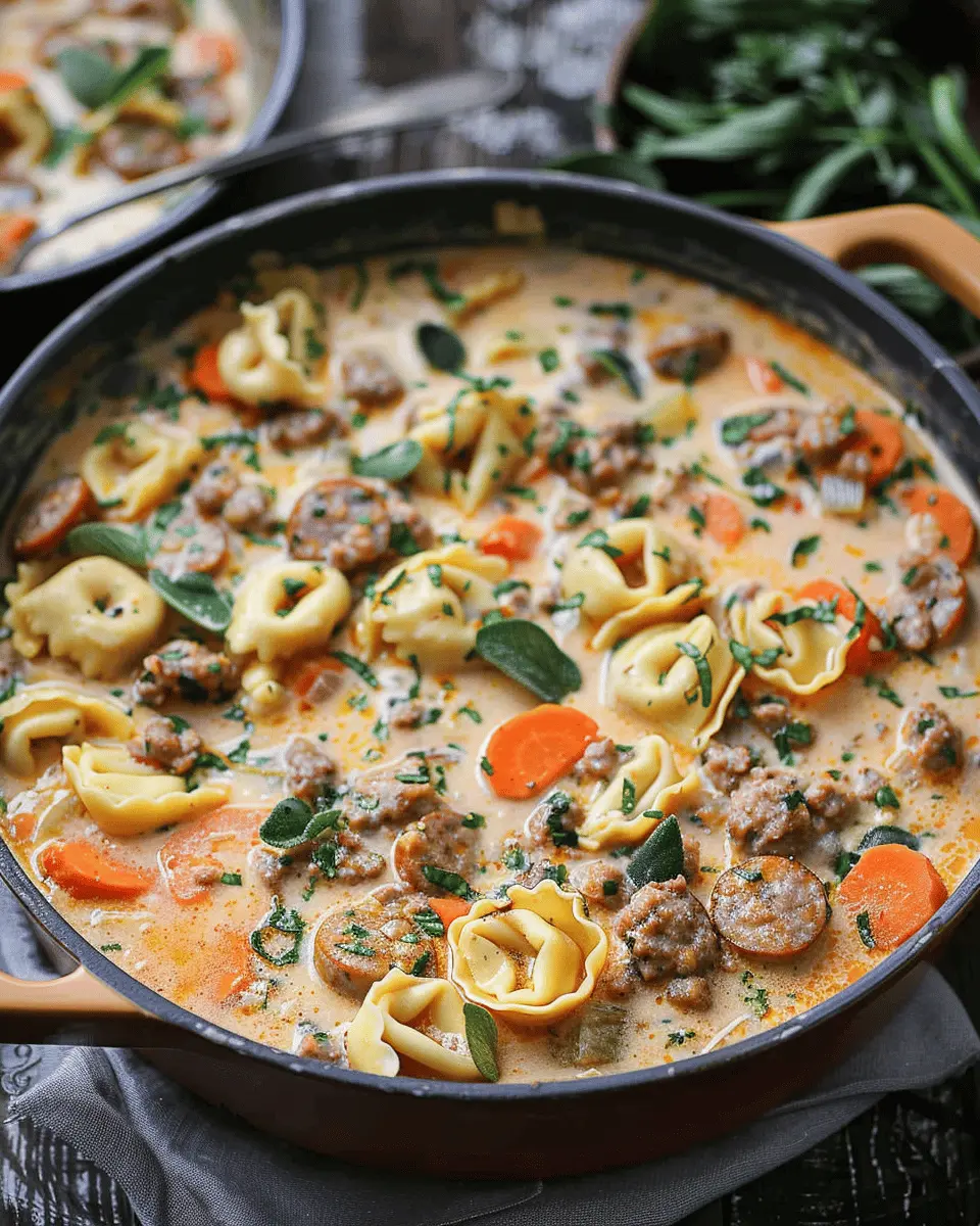 Creamy Sausage Tortellini Soup: A Cozy, Comforting Delight