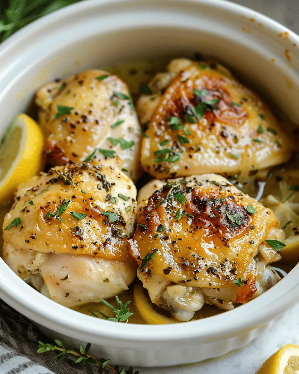 Slow Cooker Lemon Garlic Chicken: Easy and Flavorful Weeknight Delight