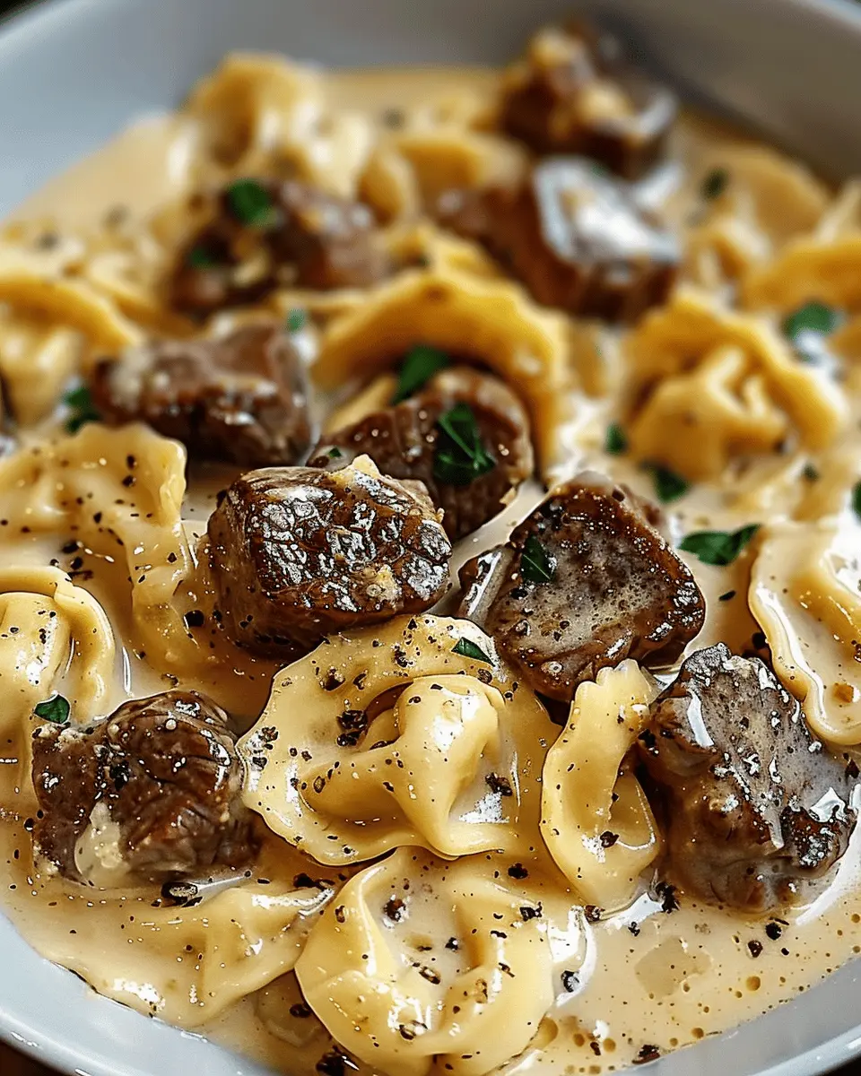 Cracked Garlic Steak Tortellini: Easy Creamhouse Sauce Bliss