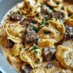 Cracked Garlic Steak Tortellini in Creamhouse Sauce Bliss