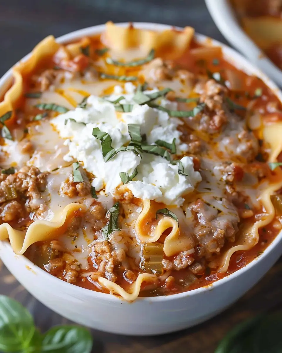 Best Lasagna Soup Recipe: Cozy Comfort with Turkey Bacon &amp; Chicken Ham