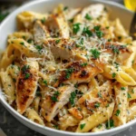 Healthy Garlic Parmesan Chicken Pasta Recipe