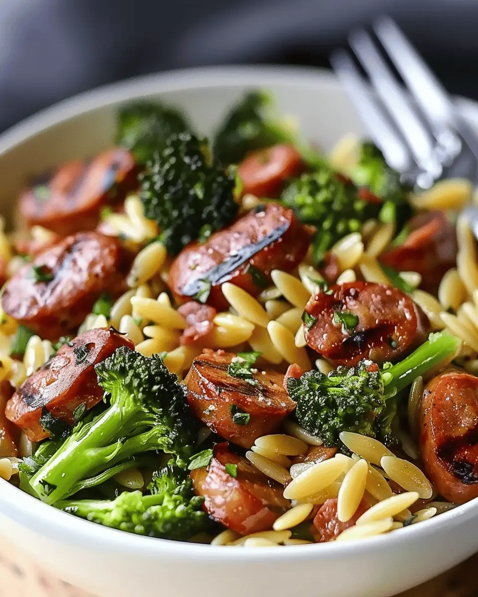 Chicken Sausage and Broccoli Orzo: A Easy, Comforting Dish