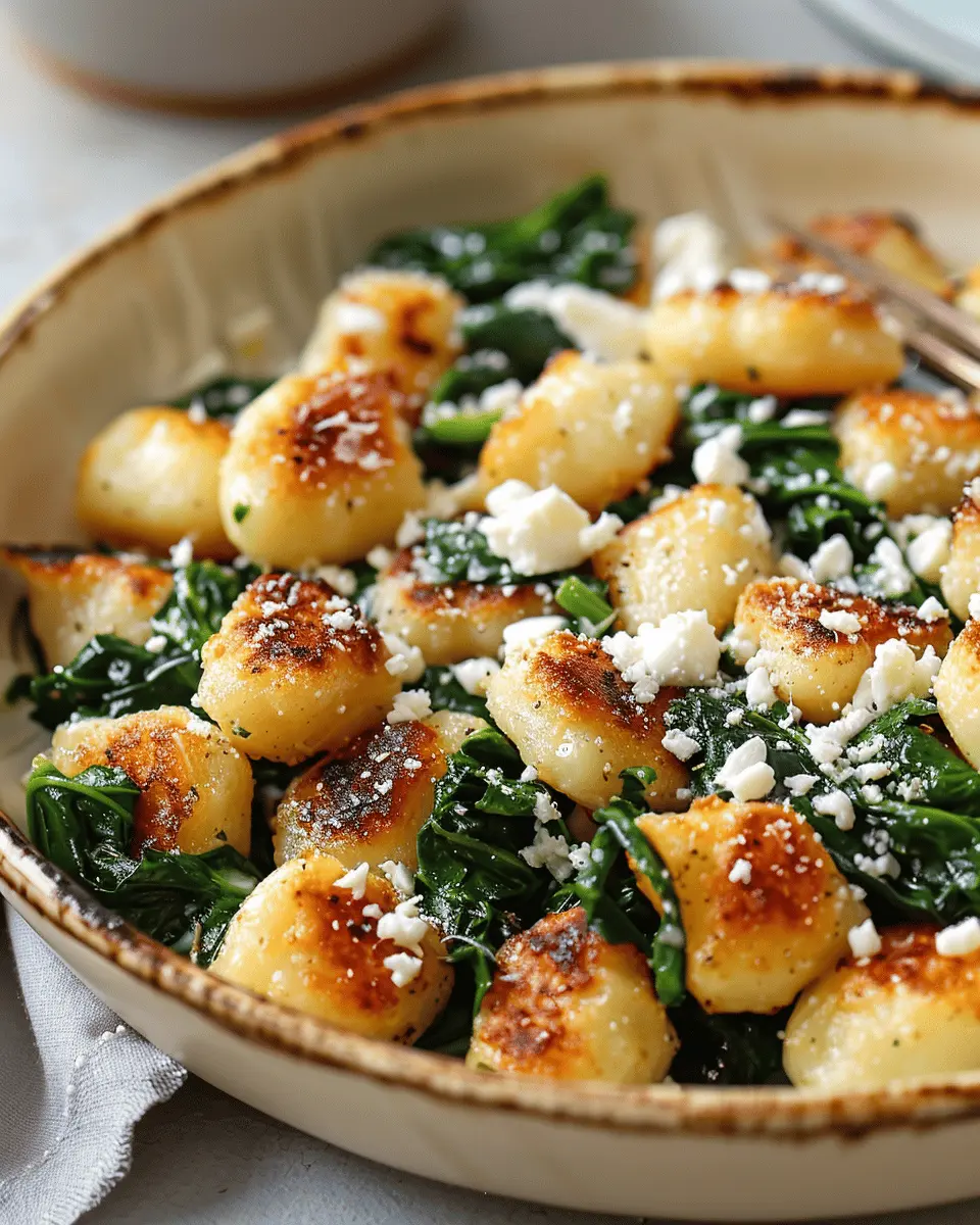 Crispy Gnocchi With Spinach: Indulge in a Childhood Memory