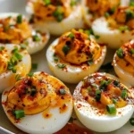 Spicy Chili Garlic Deviled Eggs Recipe with a Fiery Kick